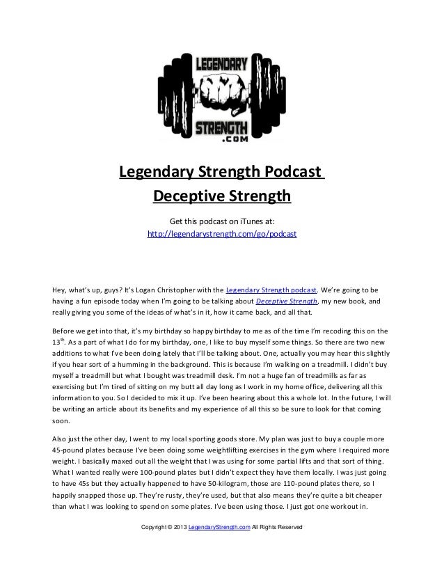 Deceptive Strength